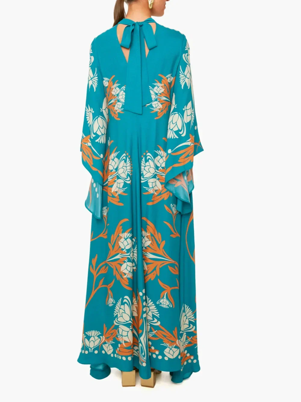 Vintage Stunning Print Maxi Dress