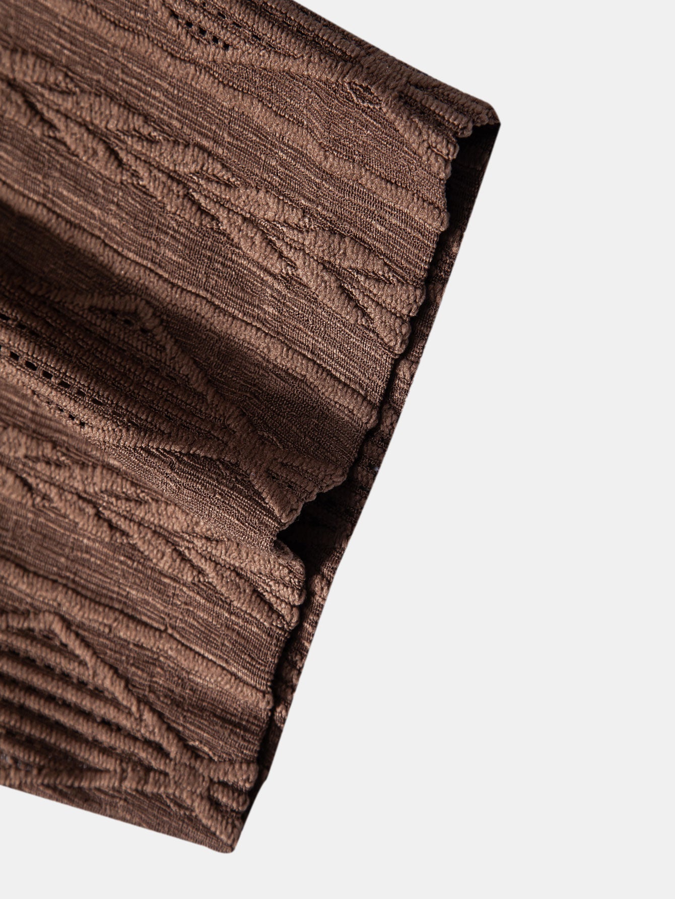 Geometric Jacquard Eyelet Cuban Shirt & Straight Leg Linen Pants