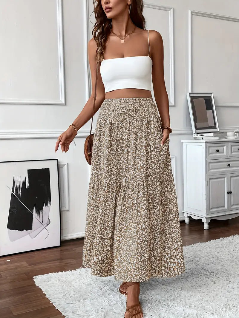 Elena Ditsy Floral Skirt