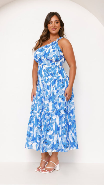 Susan Maxi Dress - Blue Floral