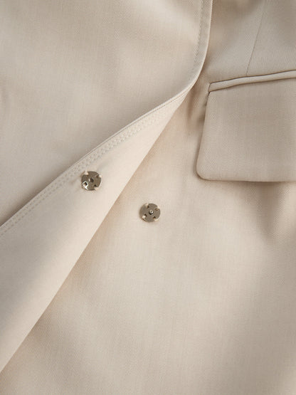 Tailored Blazer-Inspired Mini Dress With Belted Waist