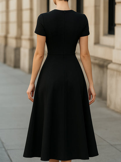 Classic Elegance A-Line Midi Dress